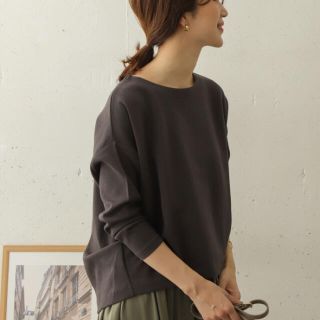 アーバンリサーチドアーズ(URBAN RESEARCH DOORS)の新品☆アーバンリサーチドアーズ　バックタックプルオーバー☆チャコール(Tシャツ(長袖/七分))