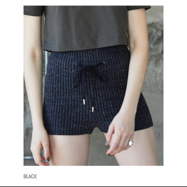 ALEXIA STAM(アリシアスタン)のHeather Knit Shorts JUEMI レディースのパンツ(ショートパンツ)の商品写真