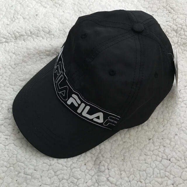 フィラ FILA FRONT LOGO TAPE CAP キャップ 帽子 黒