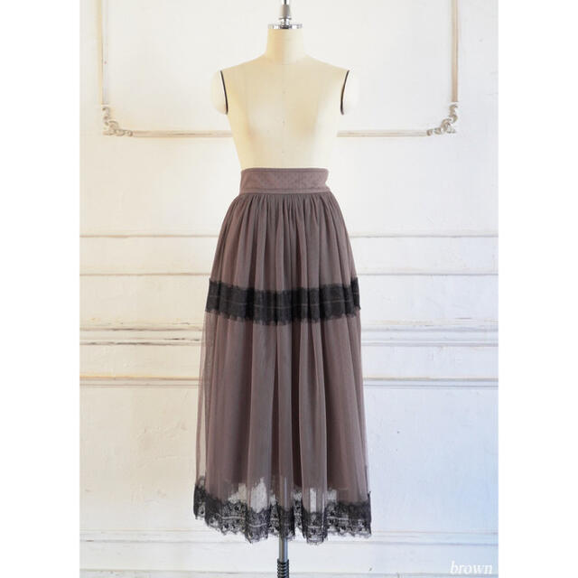 Lily Brown(リリーブラウン)の新品未使用♡Herlipto 福袋 Tulle skirt ( brown ) レディースのスカート(ロングスカート)の商品写真
