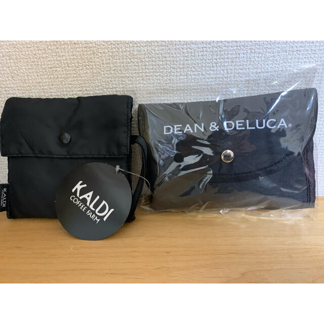 DEAN & DELUCA(ディーンアンドデルーカ)のエコバッグ　ブラック　2種　ディーンデルーカ　カルディ レディースのバッグ(エコバッグ)の商品写真