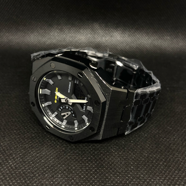GA-2110本体付き ステンレスベルトセット カシオーク カスタム Gショック 腕時計(アナログ)