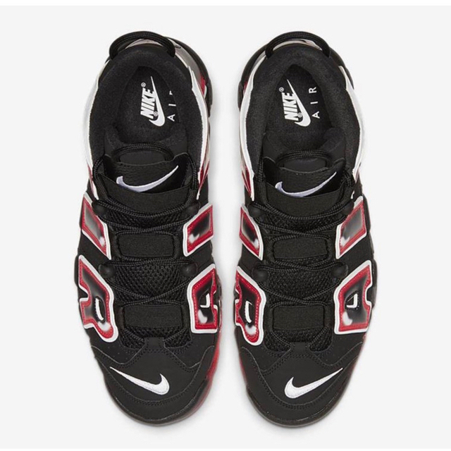 NIKE(ナイキ)の【夏野菜様 専用】NIKE AIR MORE UPTEMPO ブラック＆レッド レディースの靴/シューズ(スニーカー)の商品写真