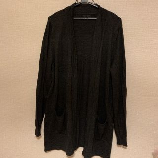 ザラ(ZARA)のザラ ZARA ロングカーディガン メンズ ダークグレー(カーディガン)