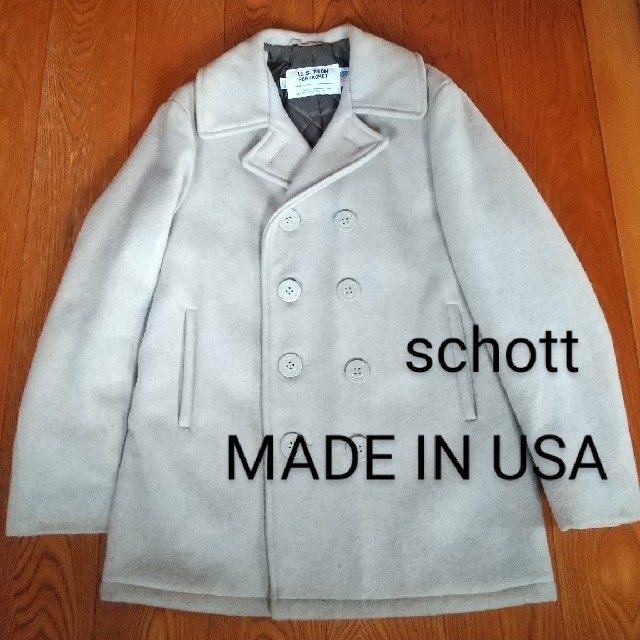 schott - ☆アメリカ製【schott】ダブルピーコート、U.S.740N、サイズ