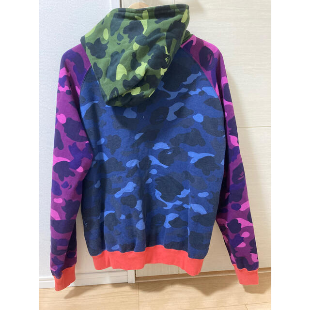 エイプ　レア商品　マルチカモ柄　パーカー　Mサイズ美品　BAPE 1