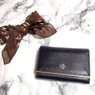 トリーバーチ(Tory Burch)のTory Burch♡3つ折り財布♡ネイビー♡美品(財布)