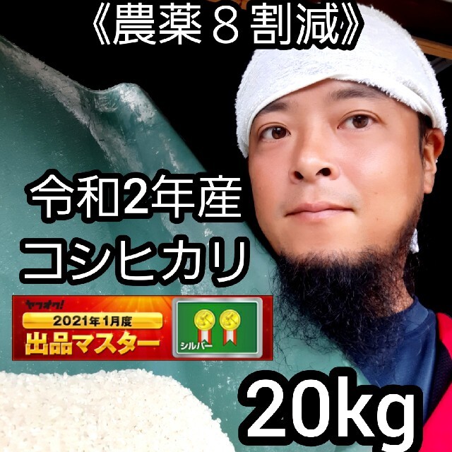 《農薬８割減》新米コシヒカリ20kg②福井県