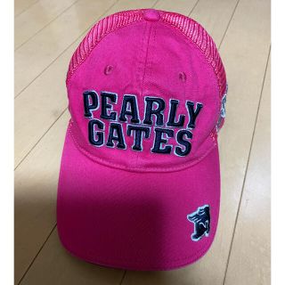 パーリーゲイツ(PEARLY GATES)のパーリーゲイツ ゴルフキャップ　ピンク(ウエア)