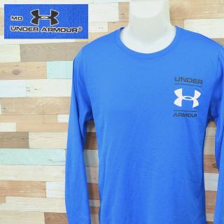 アンダーアーマー(UNDER ARMOUR)の【UNDER ARMOUR】 美品 アンダーアーマー ブルー長袖Tシャツ MD(Tシャツ/カットソー(七分/長袖))