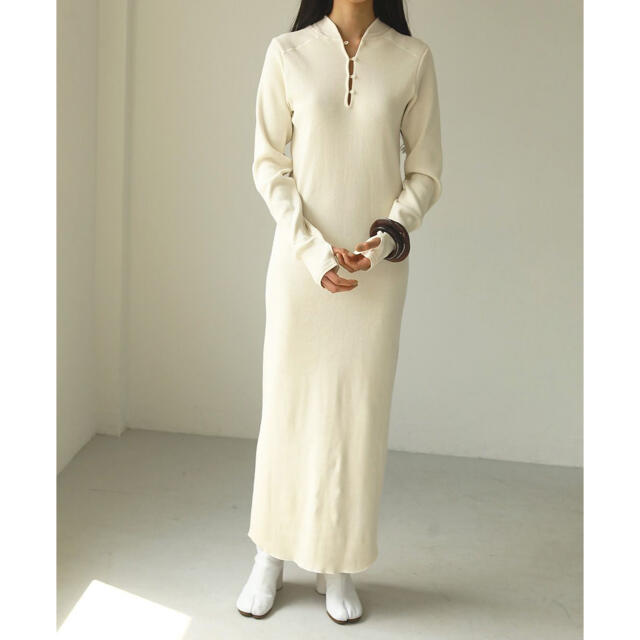 TODAYFUL(トゥデイフル)のTODAYFUL Standcollar Rib Onepiece レディースのワンピース(ロングワンピース/マキシワンピース)の商品写真