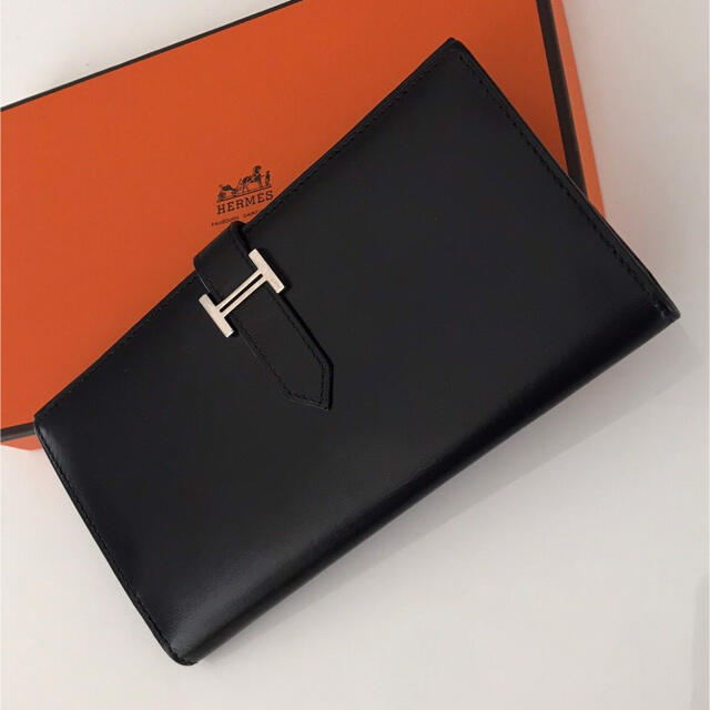 【人気NO1のブラック】HERMES 財布/ベアン　長財布 1