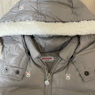 mikihouse - 新品 ミキハウス 110 グレー プチうさこ ダウンジャケット