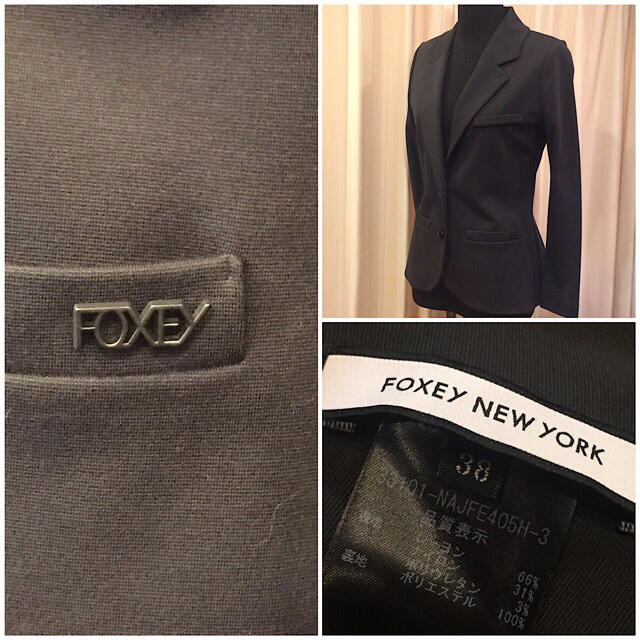 FOXEY(フォクシー)の FOXEY フォクシー ジャケット SIZE 38 ダークグレー レディースのジャケット/アウター(テーラードジャケット)の商品写真