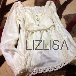 リズリサ(LIZ LISA)の新品 難あり ホワイトリボントップス(カットソー(長袖/七分))