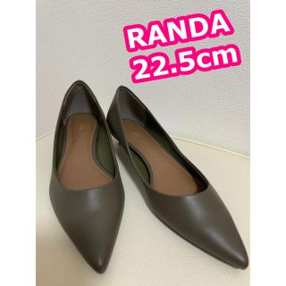 ランダ(RANDA)の美品　RANDA　パンプス　カーキ　22.5cm(ハイヒール/パンプス)