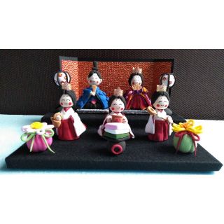 値下げ　ハンドメイド　手作り　デコクレイクラフト　雛人形(人形)