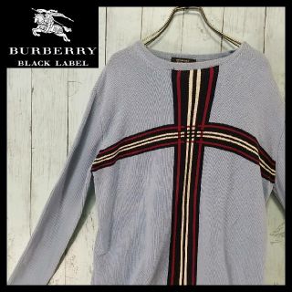 バーバリーブラックレーベル(BURBERRY BLACK LABEL)の激レア★バーバリーブラックレーベル★ニットカットソー★BURBERRY 希少柄(ニット/セーター)