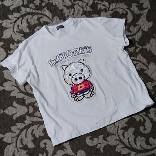 ドラッグストアーズ(drug store's)のdrugstore's 半袖ホワイトアップリケTシャツ(Tシャツ(半袖/袖なし))