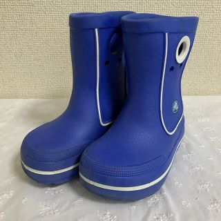 クロックス(crocs)のお値下げ中！クロックス　長靴　レインブーツ　キッズ　（ブルー）(長靴/レインシューズ)