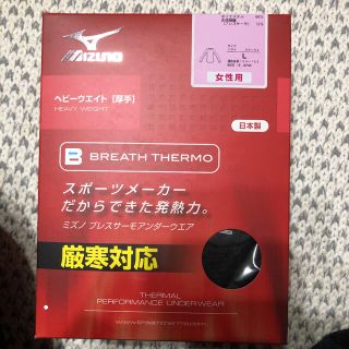 ミズノ(MIZUNO)のブレスサーモ  長袖　厳寒対応　レディースL(登山用品)