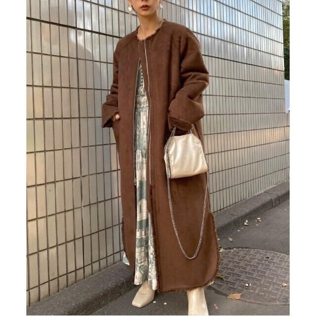 REVERSIBLE TWIN BOA COAT ブラウン