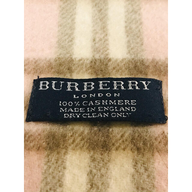 BURBERRY(バーバリー)のBURBERRY バーバリーマフラー ピンク系 ベビーピンク×ライトブルー レディースのファッション小物(マフラー/ショール)の商品写真