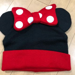 ディズニー(Disney)の東京ディズニーランド　ミニーマウス　ニットキャップ　ビーニー(キャラクターグッズ)