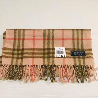 バーバリー(BURBERRY)のBURBERRY バーバリーマフラー ピンク系 サーモンピンク×ピンク(マフラー/ショール)