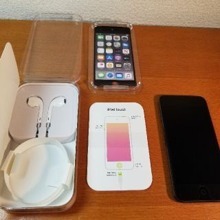 アイポッドタッチ(iPod touch)の美品 ipod touch 第七世代 128GB スペースブラック(ポータブルプレーヤー)