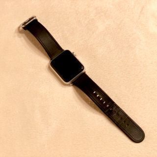 アップルウォッチ(Apple Watch)の apple watch バンド 42mm クラシックバックル ブラック 黒(レザーベルト)