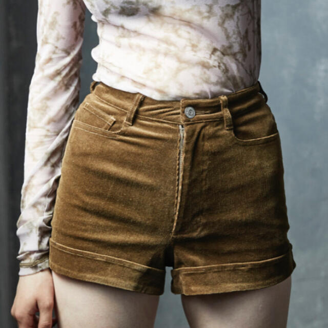 Luster High-Waisted Corduroy Shorts