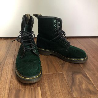 ドクターマーチン(Dr.Martens)のドクターマーチン25cmベロアグリーン　ブーツDr.Martens別珍(ブーツ)