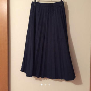 エージーバイアクアガール(AG by aquagirl)のプリーツスカート ネイビー(ひざ丈スカート)