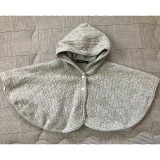 タカシマヤ(髙島屋)の美品 カシミヤ100ケープ ポンチョ 60〜80 おくるみ 新生児 ベビー(ジャケット/コート)