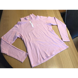 エル(ELLE)のELLEゴルフ　長袖ハイネックシャツ　サイズ11 ピンク(ウエア)