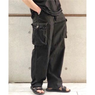 マルタンマルジェラ(Maison Martin Margiela)の後染め 製品染め vintage イギリス軍 黒 dpmカモ カーゴパンツ(ワークパンツ/カーゴパンツ)