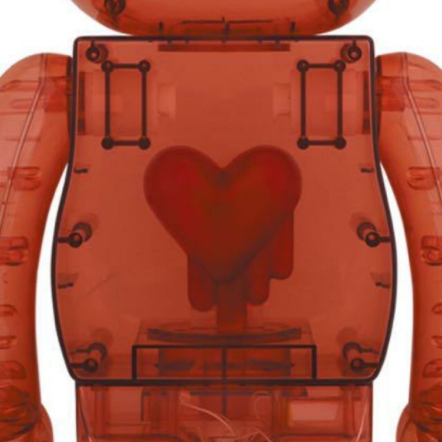 MEDICOM TOY(メディコムトイ)のBE＠RBRICK Emotionally Clear Red Heart エンタメ/ホビーのフィギュア(その他)の商品写真