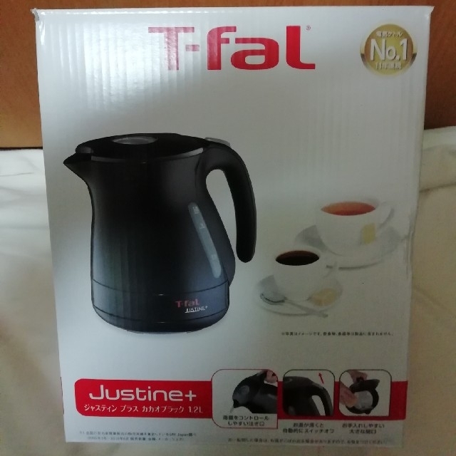 T-fal(ティファール)の【新品未使用】ティファール　電子ケトル　ジャスティン プラス カカオブラック スマホ/家電/カメラの生活家電(電気ケトル)の商品写真