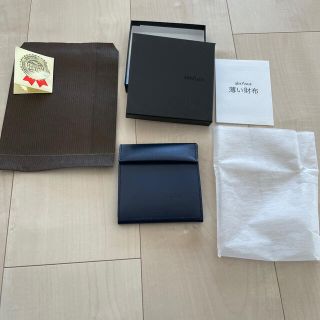 新品！アブラサス薄い財布ミニマリストネイビー　小さい財布　コンパクトウォレット(折り財布)