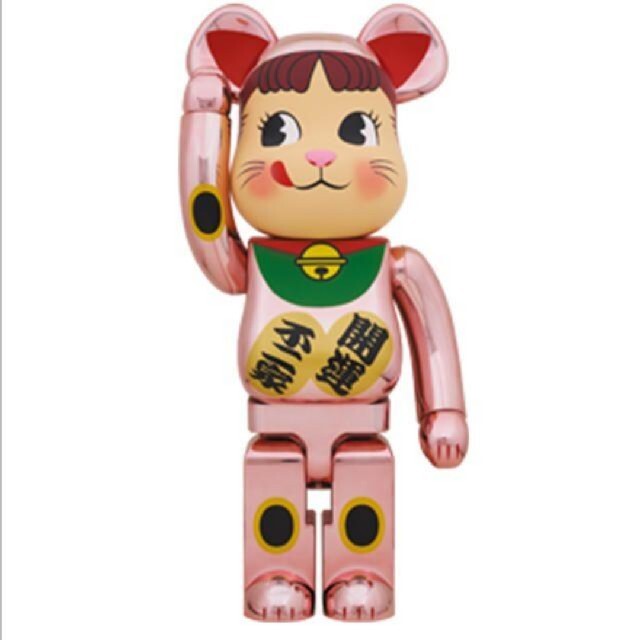 BE@RBRICK 招き猫 ペコちゃん 桃金メッキ 1000％当選