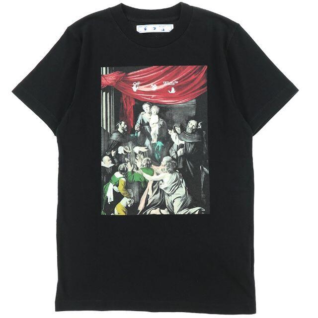 OFF-WHITE CARAVAG PAINTING S/S SLIM TEEBLACK素材