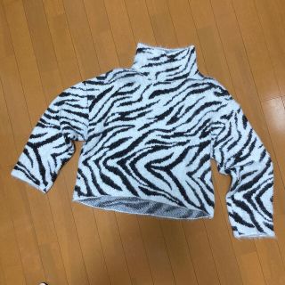 エイチアンドエム(H&M)のゼブラ柄　美品　トップス  (ニット/セーター)