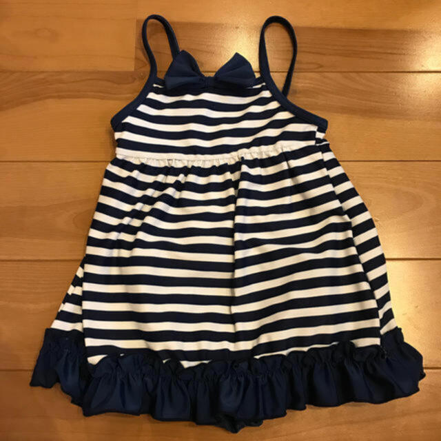 水着　ボーダー100cm キッズ/ベビー/マタニティのキッズ服女の子用(90cm~)(水着)の商品写真