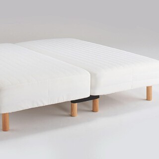 ムジルシリョウヒン(MUJI (無印良品))の無印良品　ベッド　シングルベッド2台　展示品 200cm ワイドキング(脚付きマットレスベッド)