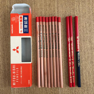ミツビシエンピツ(三菱鉛筆)の赤鉛筆　11本　三菱鉛筆他(鉛筆)