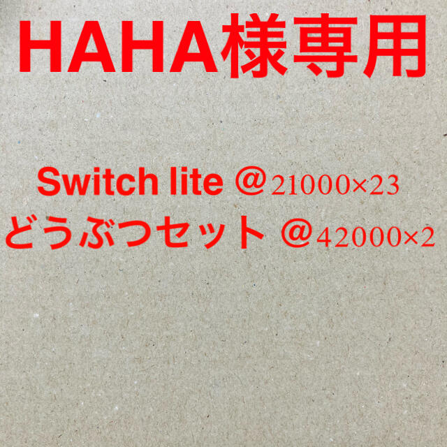 Nintendo Switch - 【HAHA商品】Switch lite ×23 Switchどうぶつ ×2