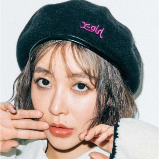 エックスガール(X-girl)のX-girl ベレー帽　MILLS LOGO PIPING WOOL BERET(ハンチング/ベレー帽)