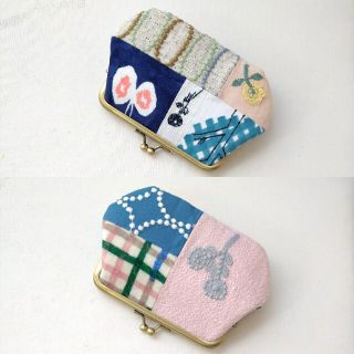 ミナペルホネン(mina perhonen)のミナペルホネン　ハンドメイド　がま口　財布　ポーチ　小銭入れ　コイン　巾着　(コインケース)