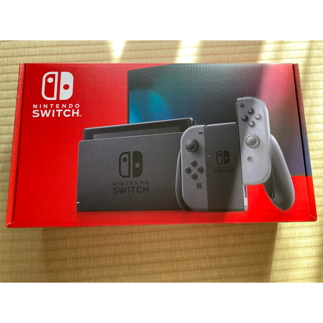 新品未開封 Switch ニンテンドー スイッチ 本体 グレー 新型 店舗印有